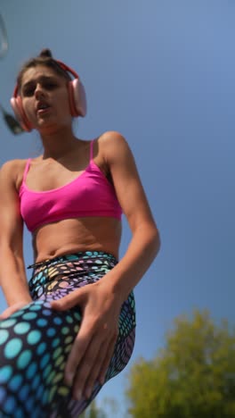 woman working out outdoors