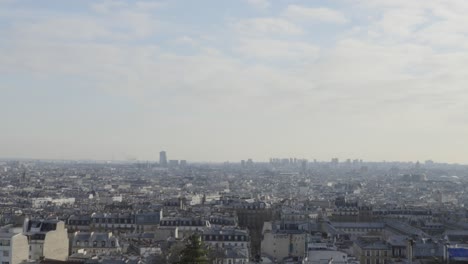 skyline and horizon of the city of paris in height