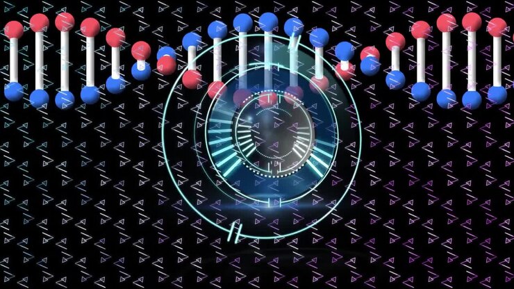 Animation of data processing over dna strand