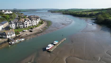 kingsbridge estuary devon uk drone aerial view