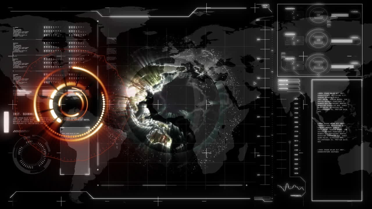 스프, 글로브 및 데이터 처리를 스크린에서 애니메이션