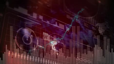 animation of diverse data and graphs over servers