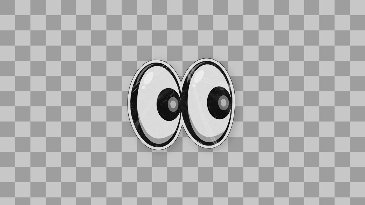 Adesivo de Olhos Arregalados de Desenho Animado
