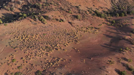 Cinematic-aerial-view-of-the-trail-of-a-hill,-viewpoint-in-the-andes-mountain-range-of-Chile