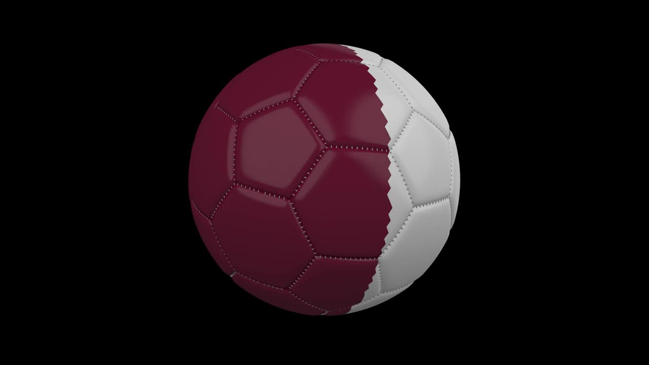 fußball mit fahne qata, alpha-schleife