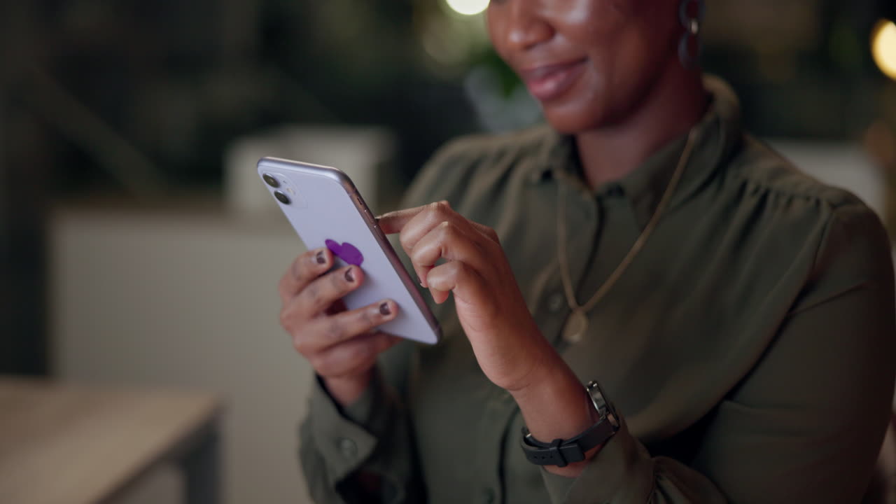 A woman using a smartphone