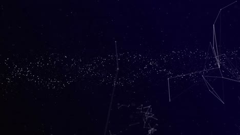 animación de la cadena de adn que gira sobre moléculas y red de conexiones