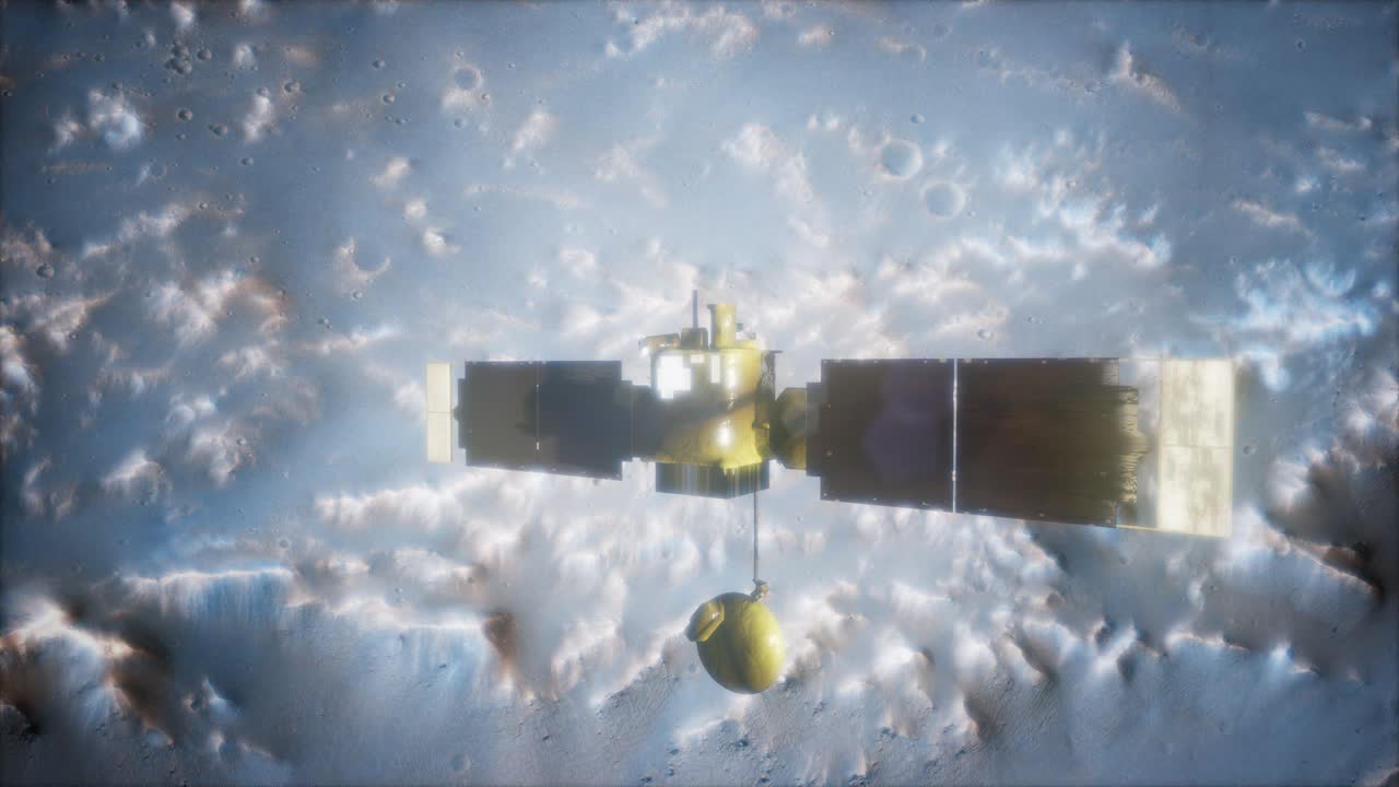 topógrafo global en órbita alrededor del planeta marte