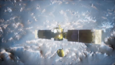 topógrafo global en órbita alrededor del planeta marte