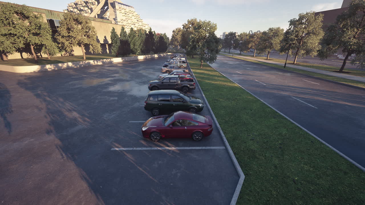 도시의 빈 주차장