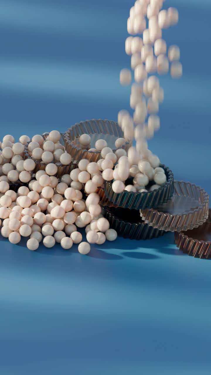 유리 그과 진주를 가진 추상적인 작곡