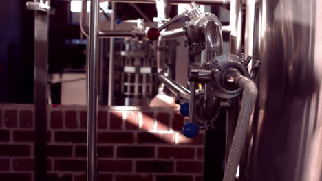 Panning-shot-of-brewery-interior