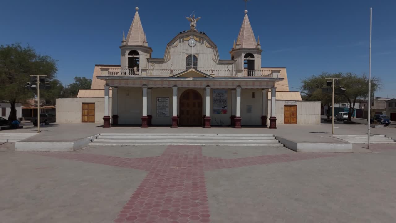 Iquique La Tirana town religious party church plaza de armas square travelling north of chile