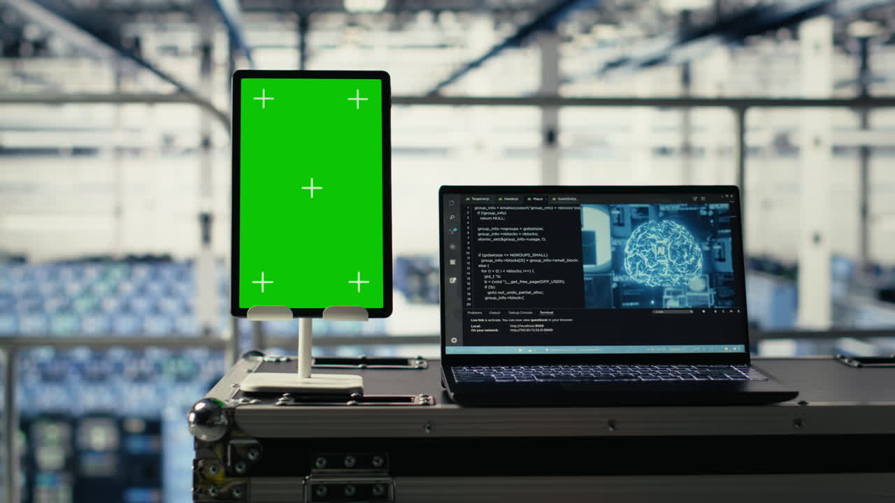 Isolated Screen Tablet In Data Center Training Infrastructure For Ai Technology