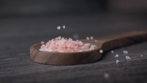 himalayan pink salt in a super slow motion.