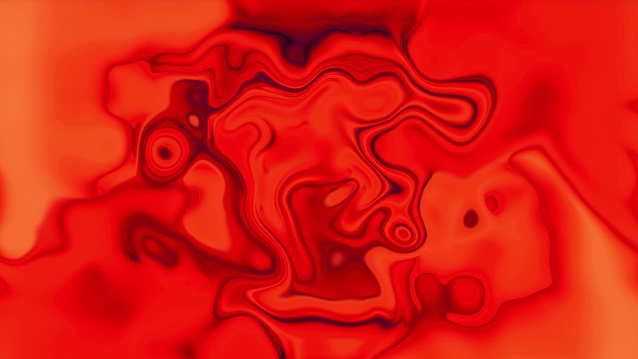 fondo animado de tinta líquida de color rojo. animación de la textura de mármol líquido.
