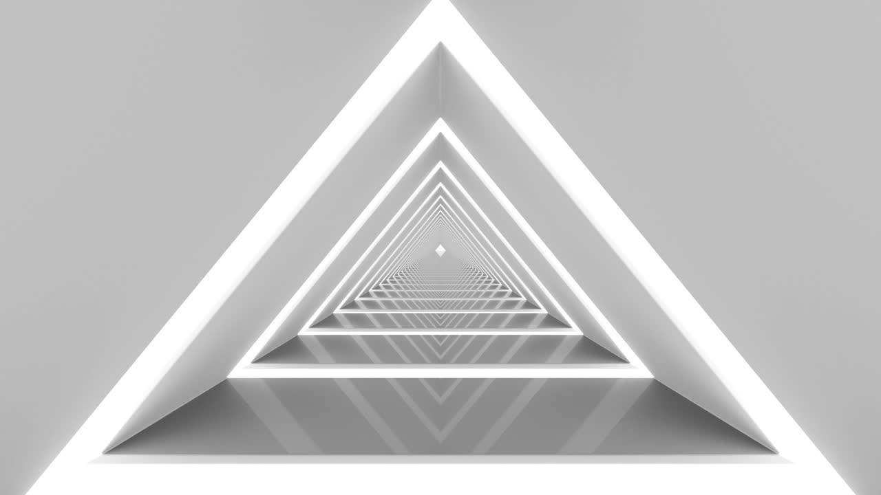 corredor en bucle de triángulo metálico