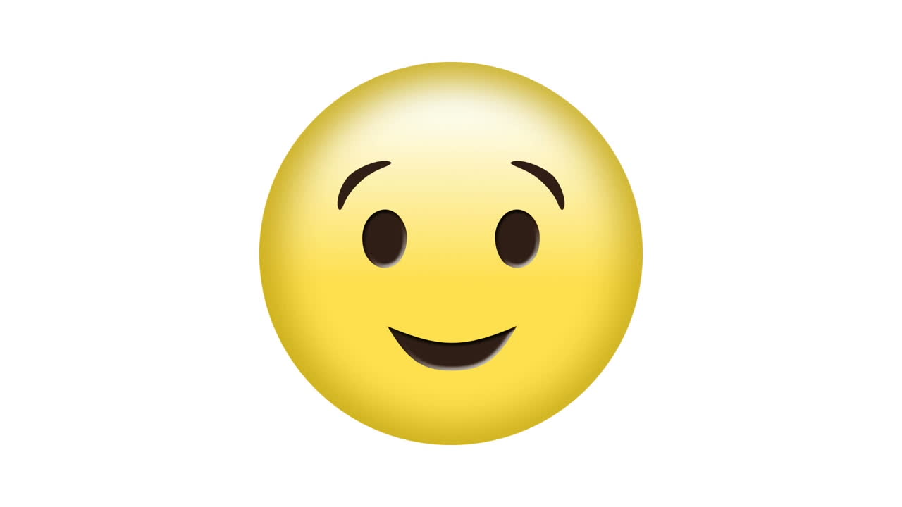 Animation of winking emoji icon over red light trails