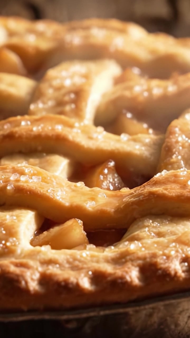 Torta di mele dorata con crosta croccante e ripieno deliziosamente cotto, perfettamente catturata in due inquadrature che ne mostrano l'irresistibile tentazione e il fascino casalingo.