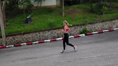 woman jogging outdoors