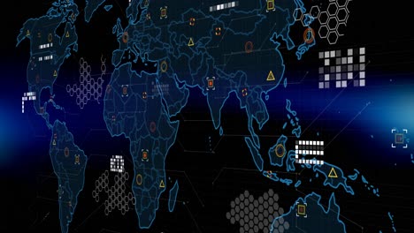 Animation-of-markers-and-data-processing-over-world-map