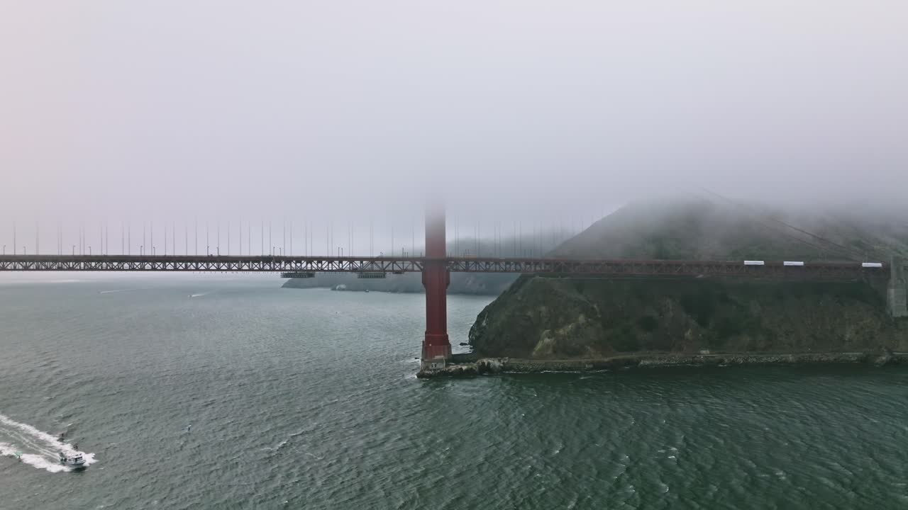 Golden Gate Bridge Covered in Fog