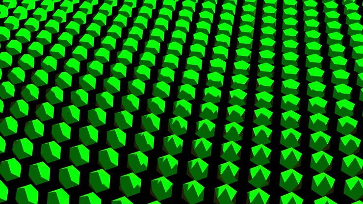 Abstract Green Hexagonal Pattern