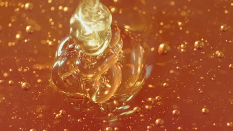 golden honey dripping