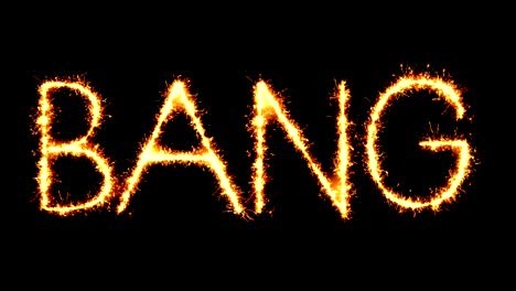 bang text sparkler glitter sparks firework loop animation