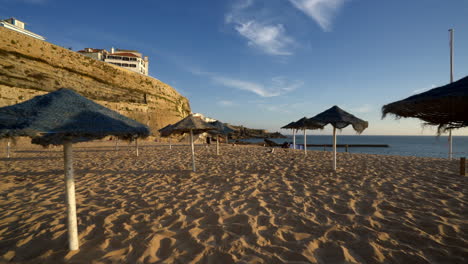 Amanecer-En-La-Playa-De-Ericeria,-Portugal