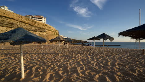 sunrise on the beach of ericeria, portugal