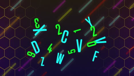 animation of letters over digital light trails