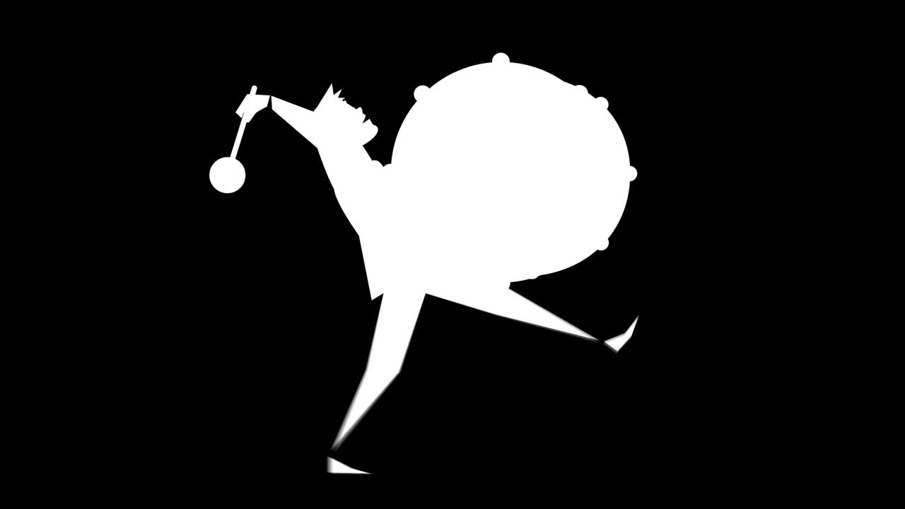 el hombre toca el tambor y marcha