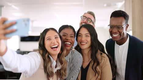 Selfie-De-Oficina,-Gente-De-Negocios