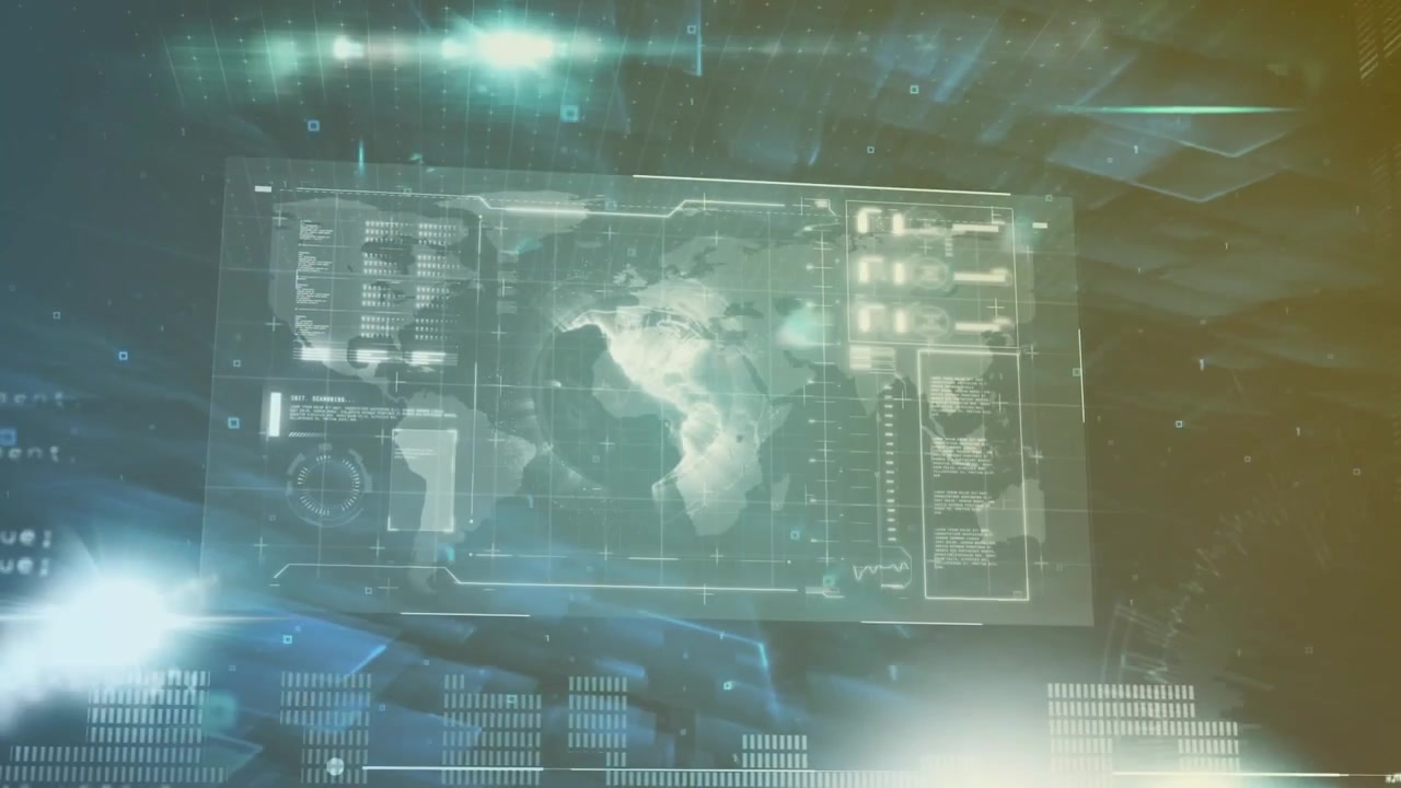 Animation of data processing over globe