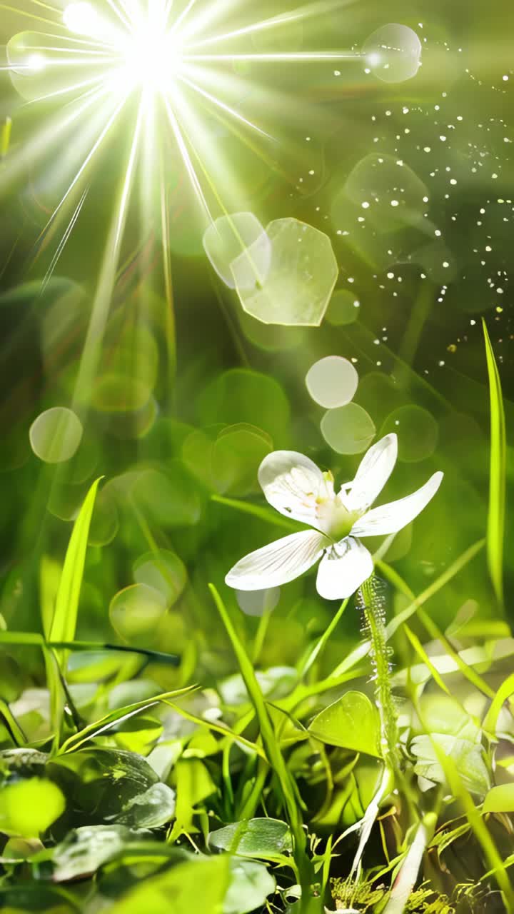 White flower, spring graphic design background