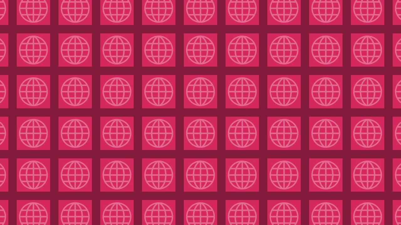 Rødt globemønster baggrund