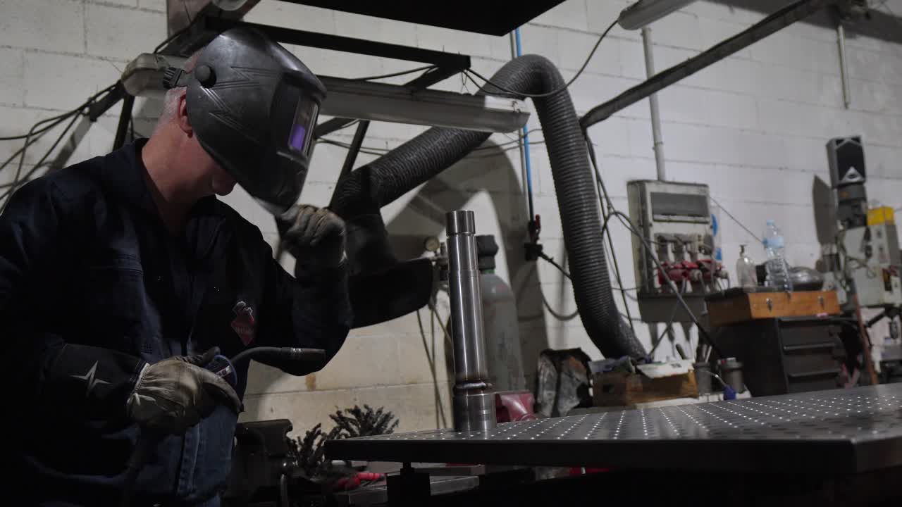 Welding in a Metal Workshop