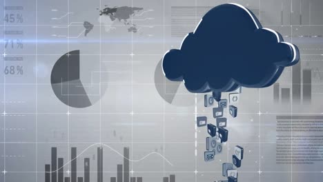datos digitales de absorción de nubes