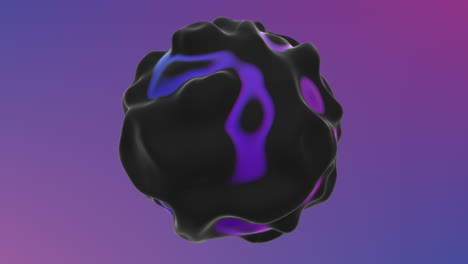 glowing purple center in shiny black and purple object