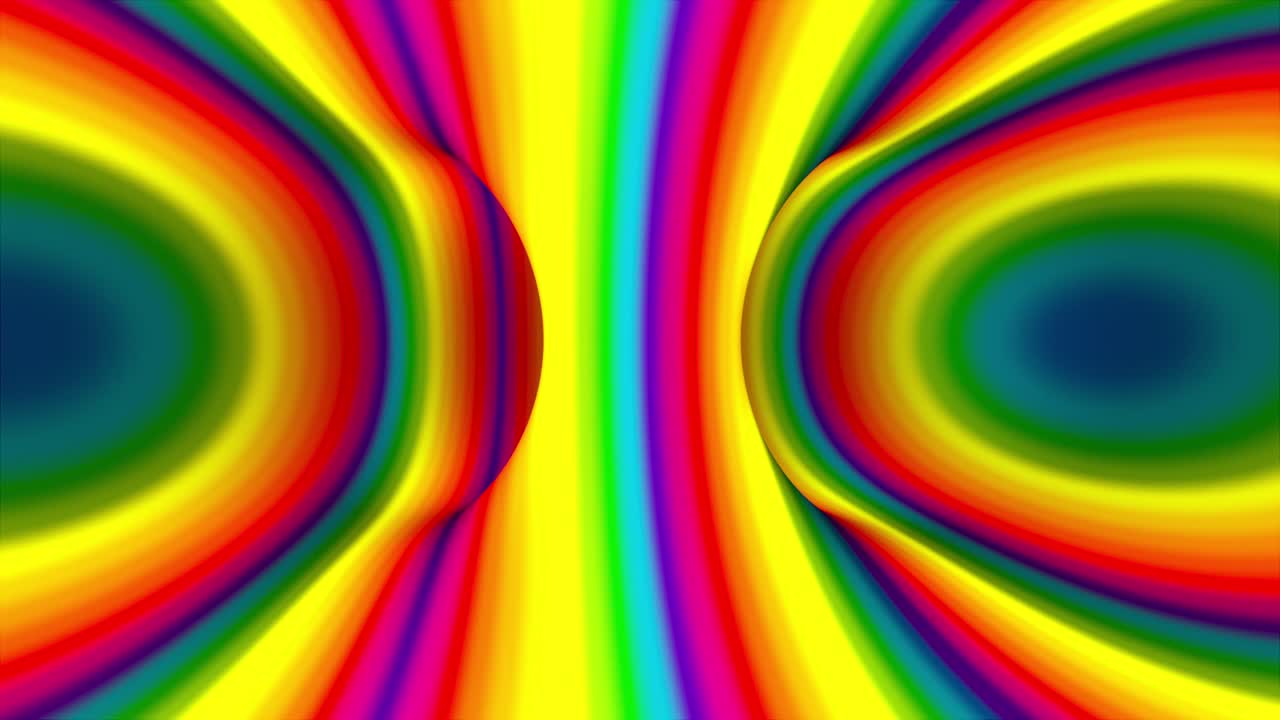 forma de espiral multicolor, generada por computadora. renderización 3d de arco iris abstracto de fondo animado hipnótico