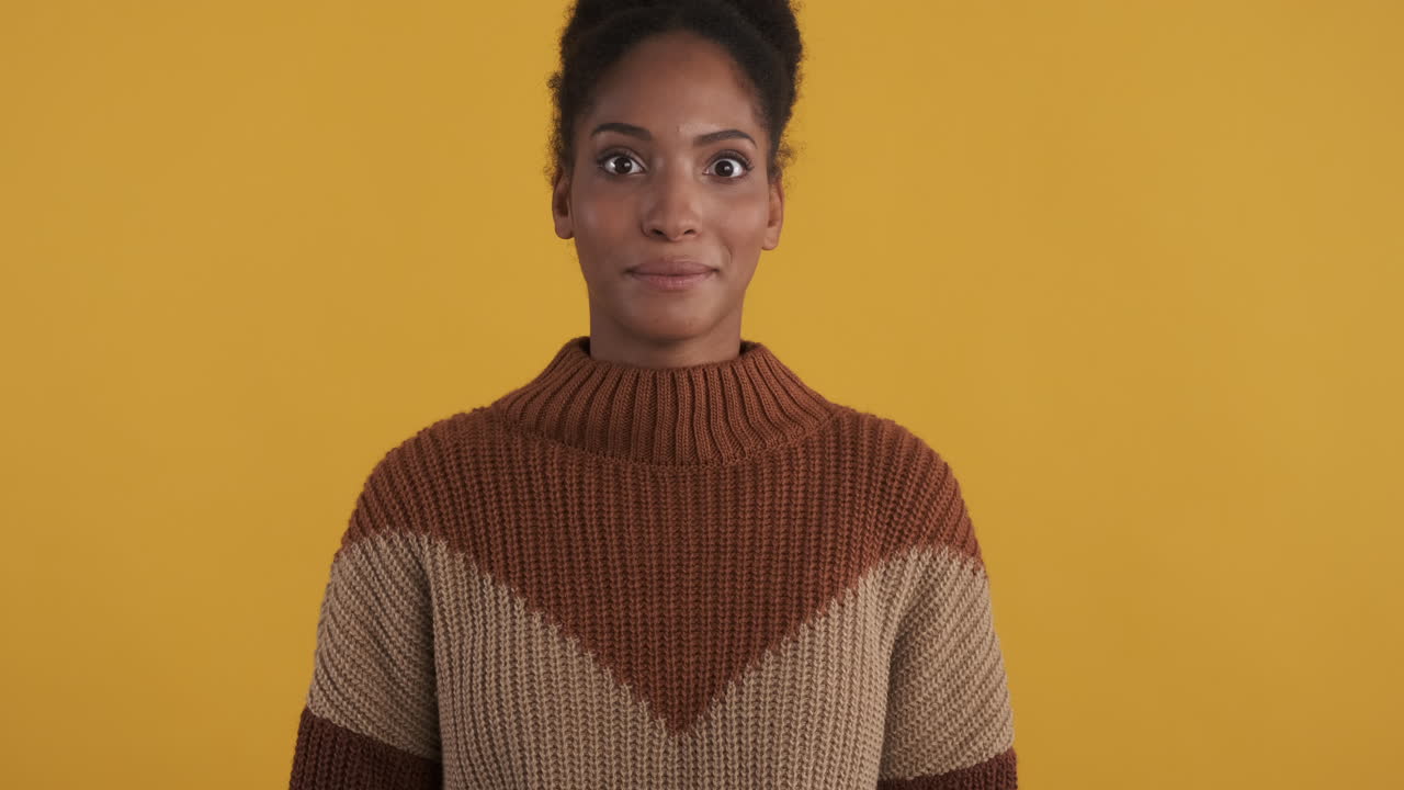 Goofy woman sticking out her tongue