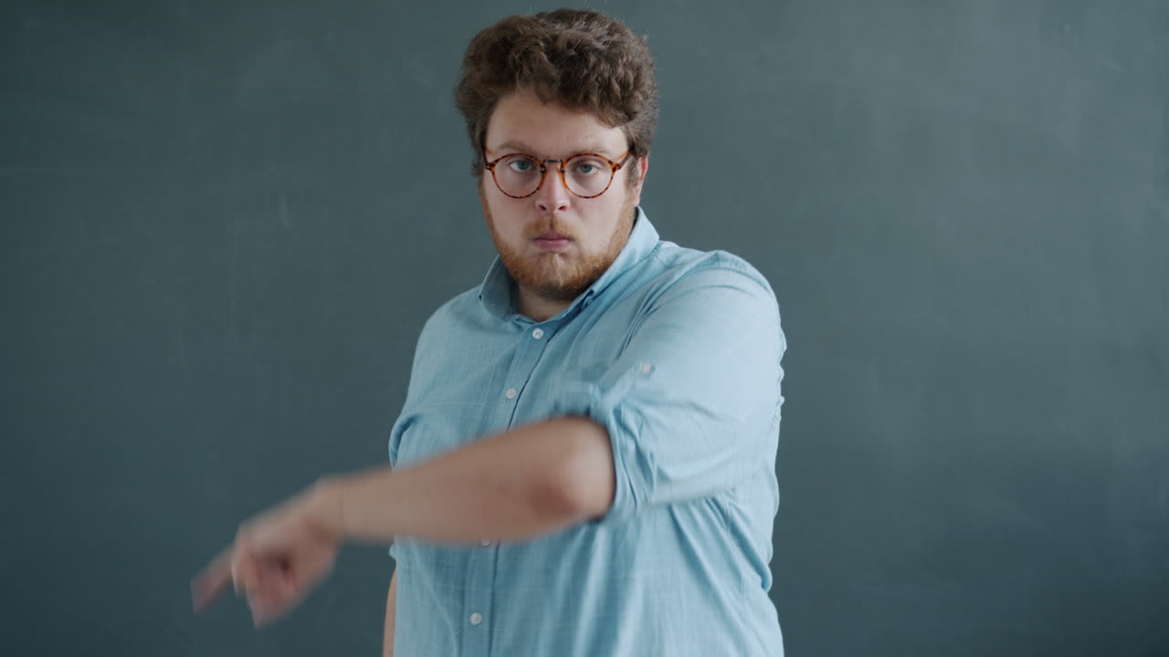 Man Expressing Joy and Excitement