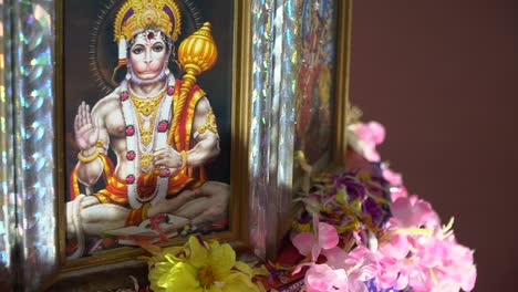 turning altar showing depictions of hindu goddesses during navratri celebrations 1