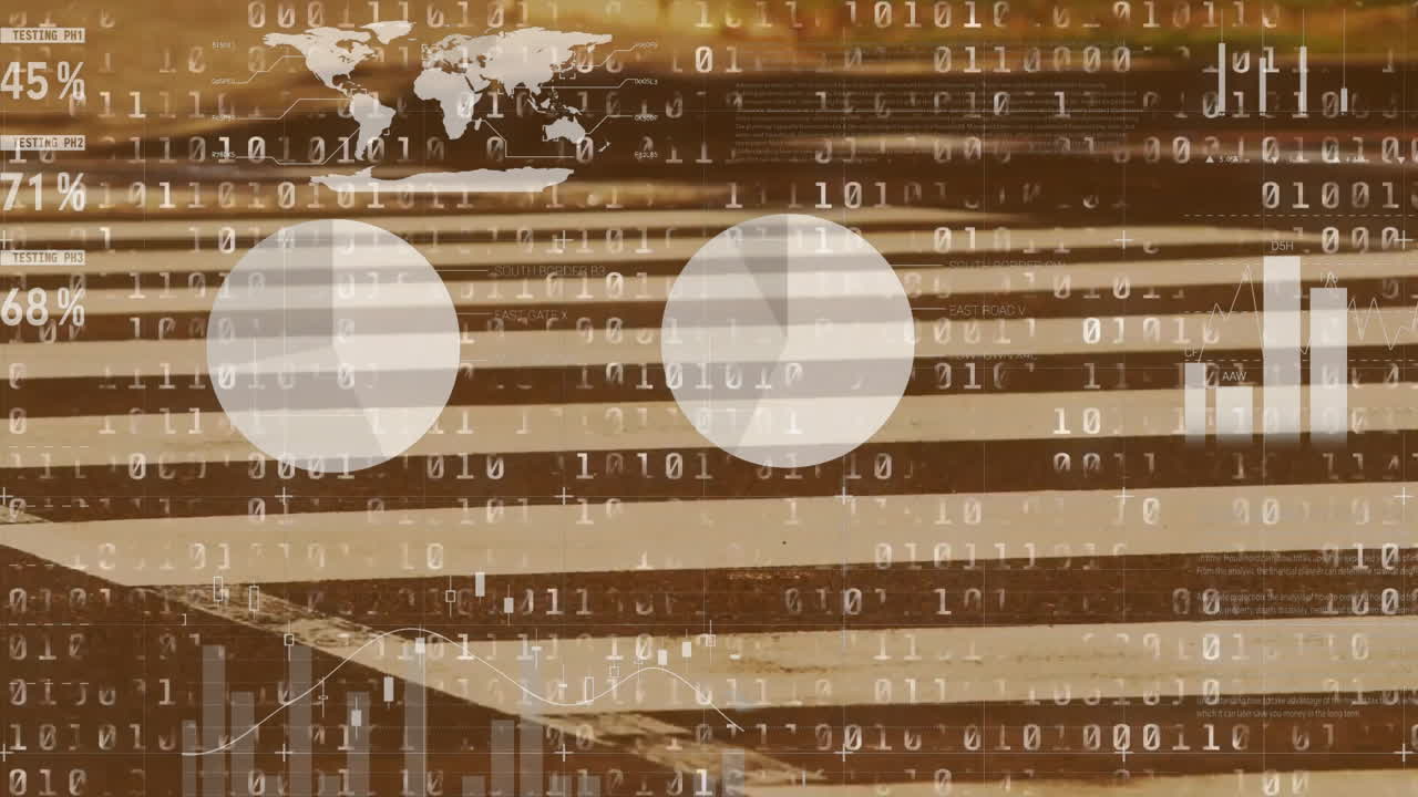 도시에서 걸어다니는 사람들의 데이터 처리 및 다이어그램의 애니메이션