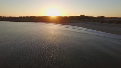 Antenne:-Sonnenuntergang-Bei-Fort-Rammekens-Und-Dem-Hafen-Von-Vlissingen