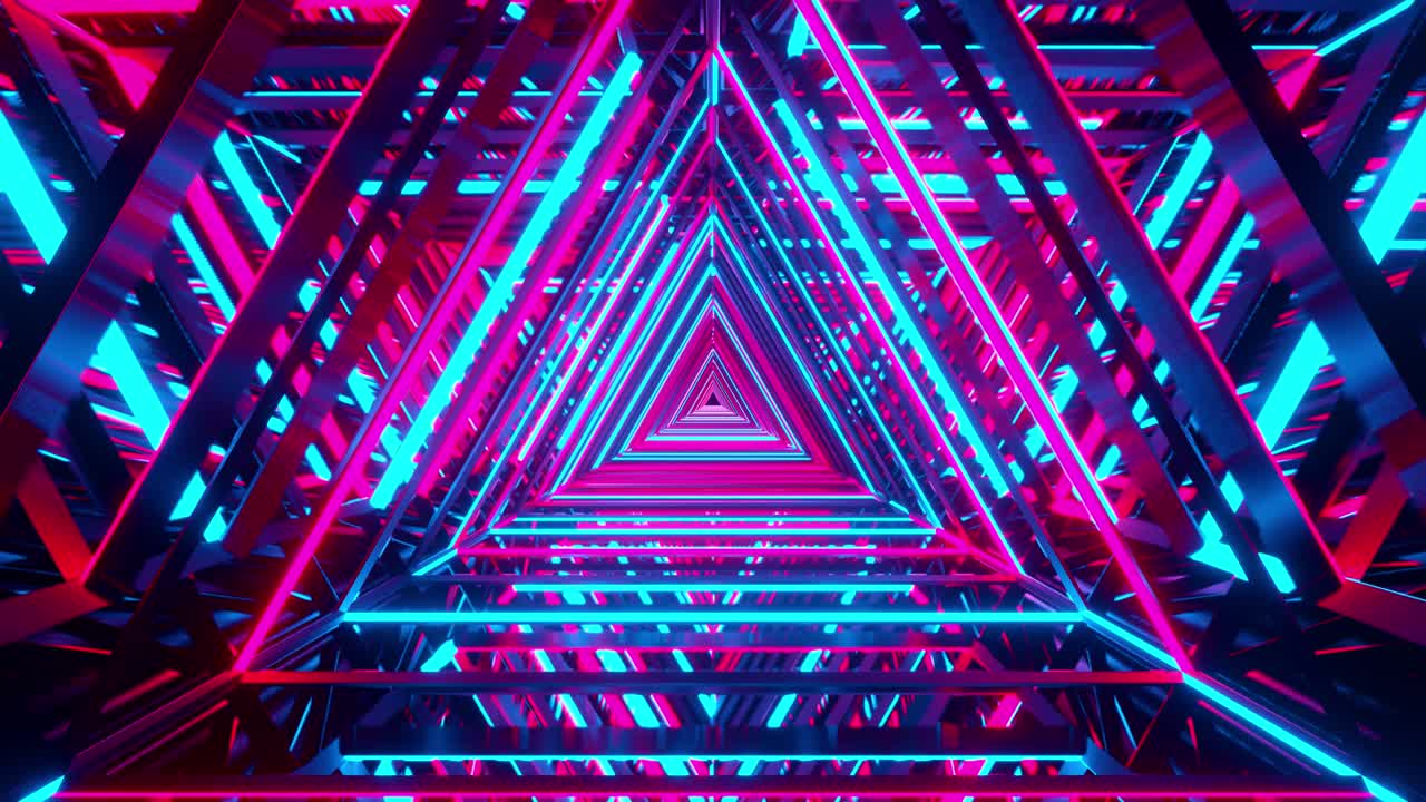 el ciclo del caleidoscopio infinito. animación en 3d.