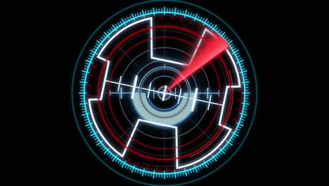 hud circle interfaces circle radar scanning for targets blue space on black background hi tech