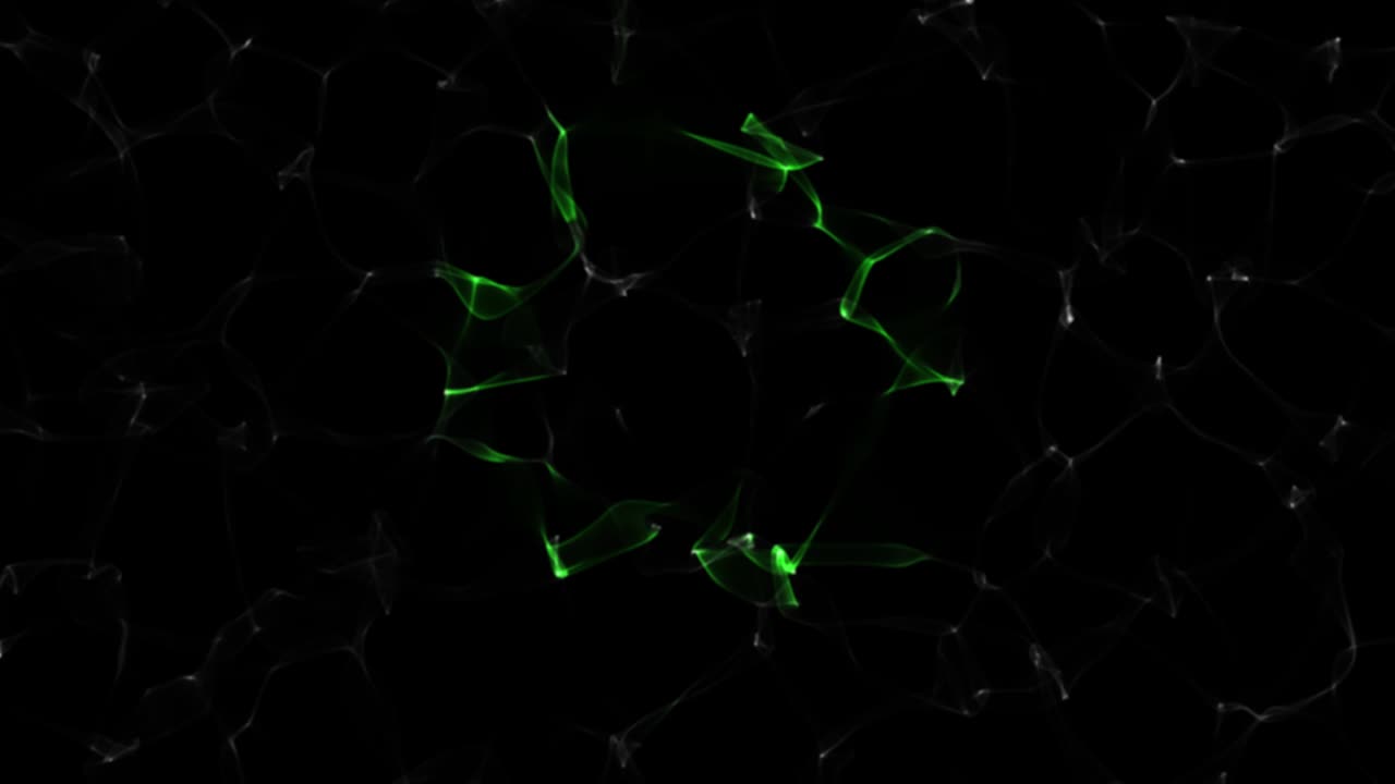 colorida ola de datos grandes de partículas