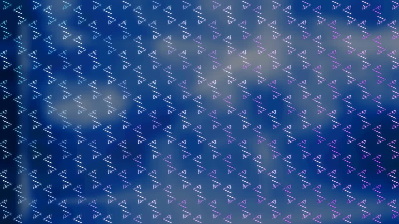 animación de filas de flechas giratorias sobre pantallas digitales